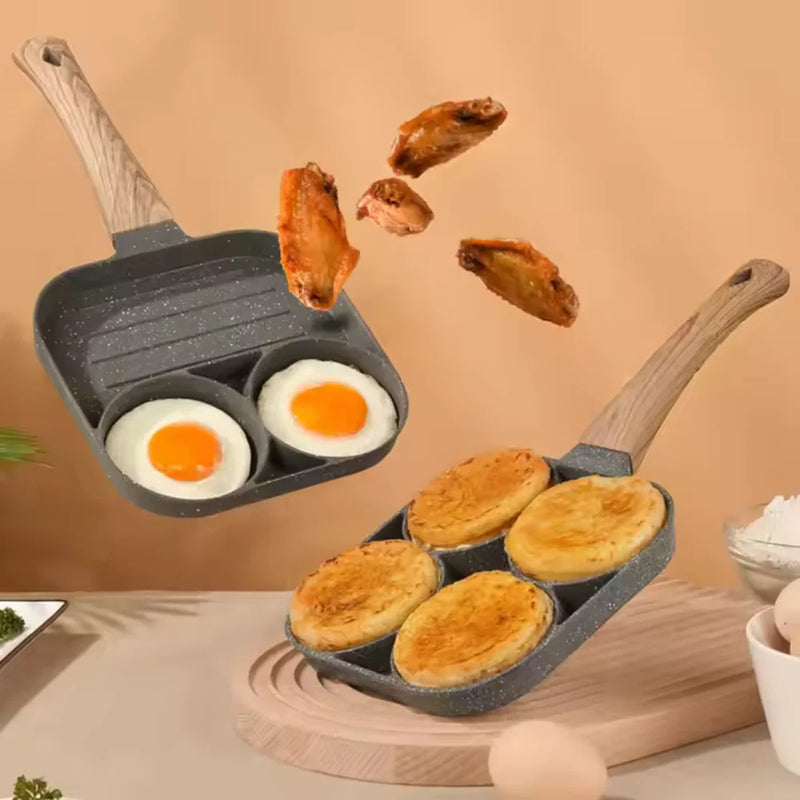 Frigideira Antiaderente Multiuso com Divisórias –  Refeições Rápidas e Deliciosas