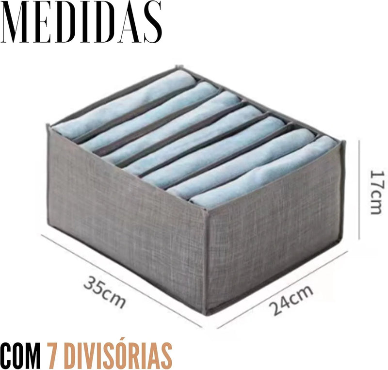Organizador de Gavetas e Armário com 7 Divisórias – Mais Espaço e Organização no Seu Dia a Dia
