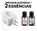 Kit Difusor Elétrico Aromatizador de Ambiente Bivolt + 2 Essências 15ml