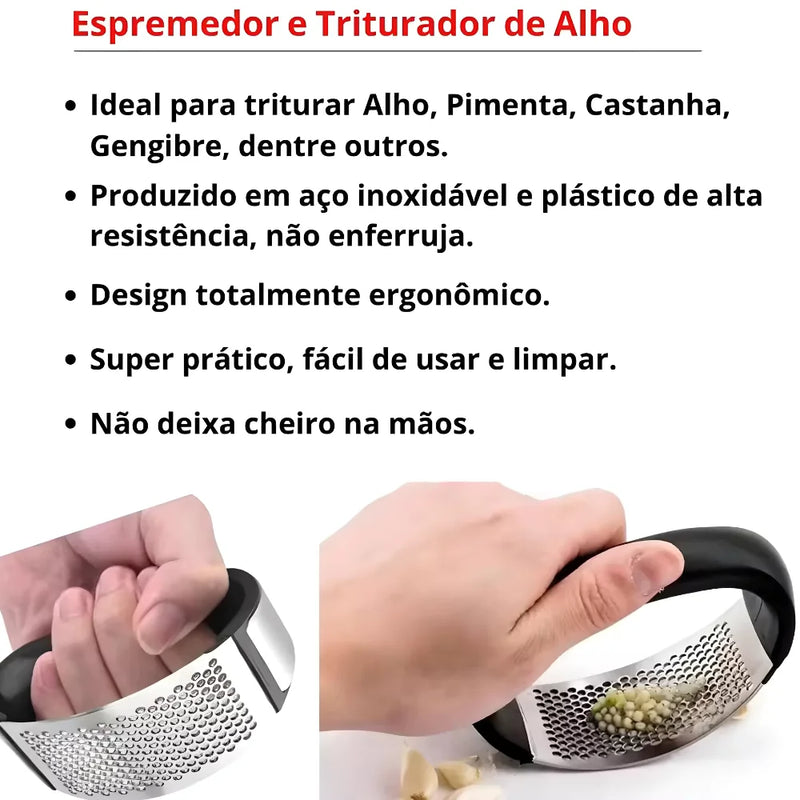 Amassador de Alho em Arco –Produtividade e Design Ergonômico