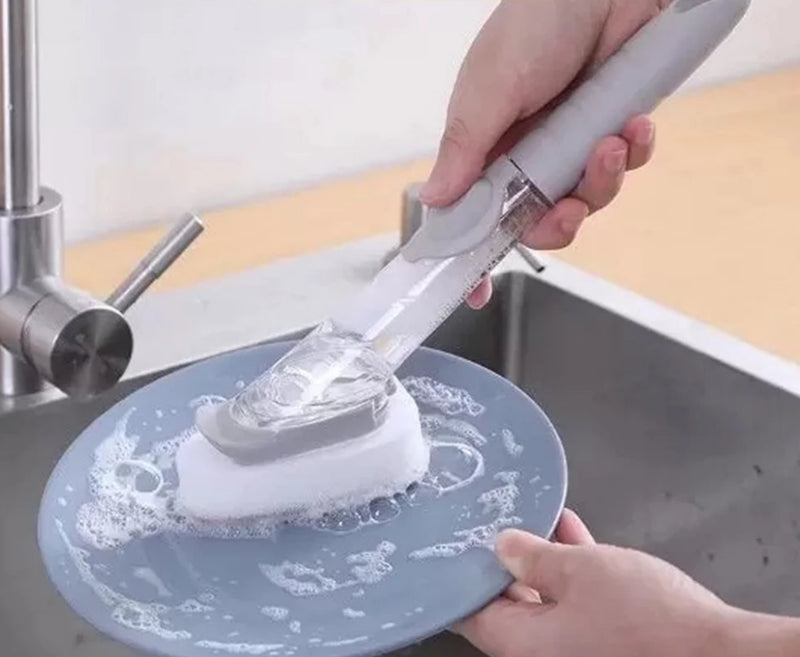 Esponja Portátil com Reservatório de Detergente –Facilidade e Economia