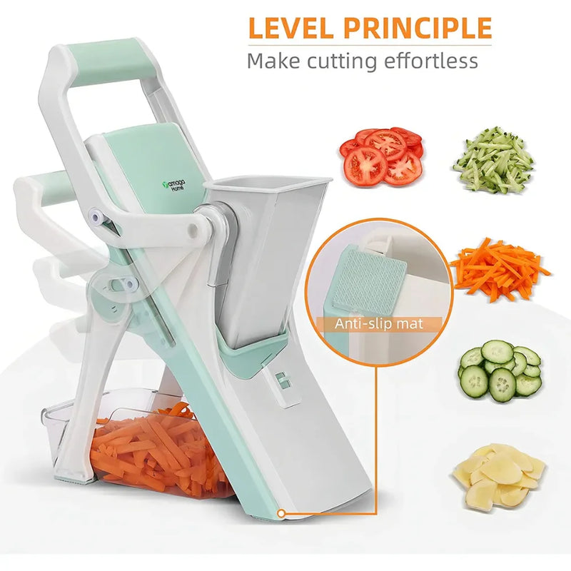 Fatiador 5 em 1 – Corte, Fatie e Rale com Precisão Total