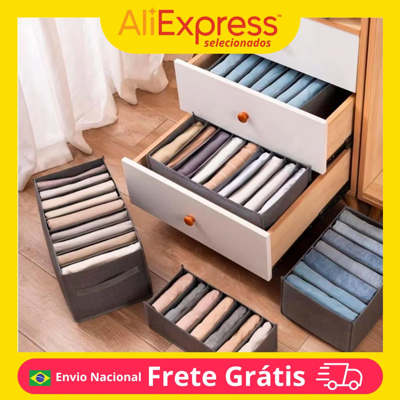 Organizador de Gavetas e Armário com 7 Divisórias – Mais Espaço e Organização no Seu Dia a Dia