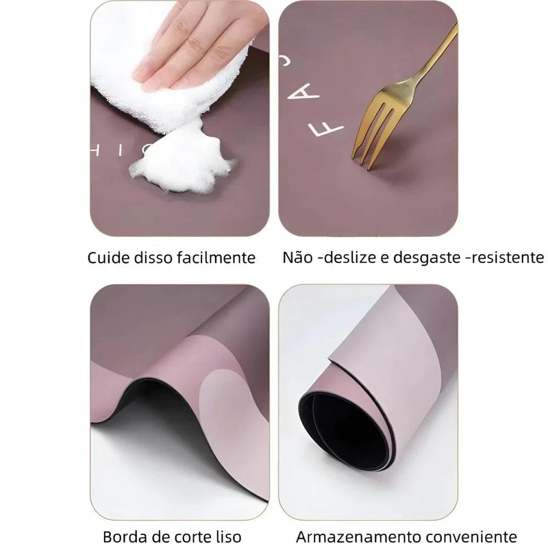 Tapete Retangular Multifuncional para Banheiro – Absorção Rápida e Antiderrapante