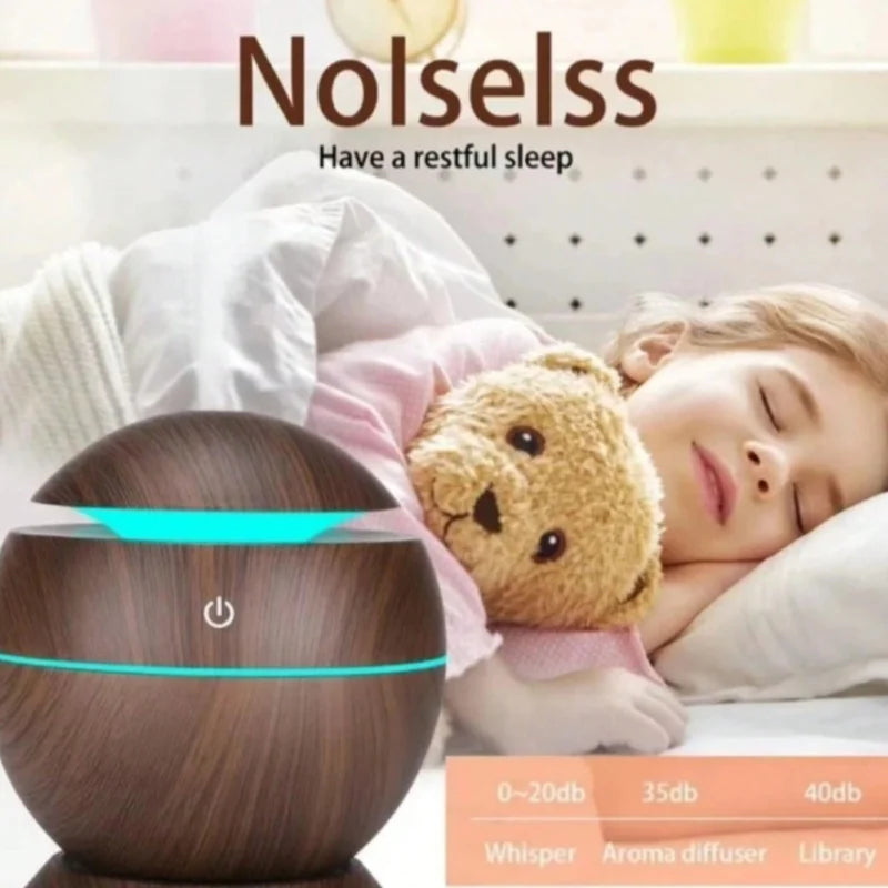 Mini Humidificador USB em Madeira – Ar Saudável com Estilo e Elegância