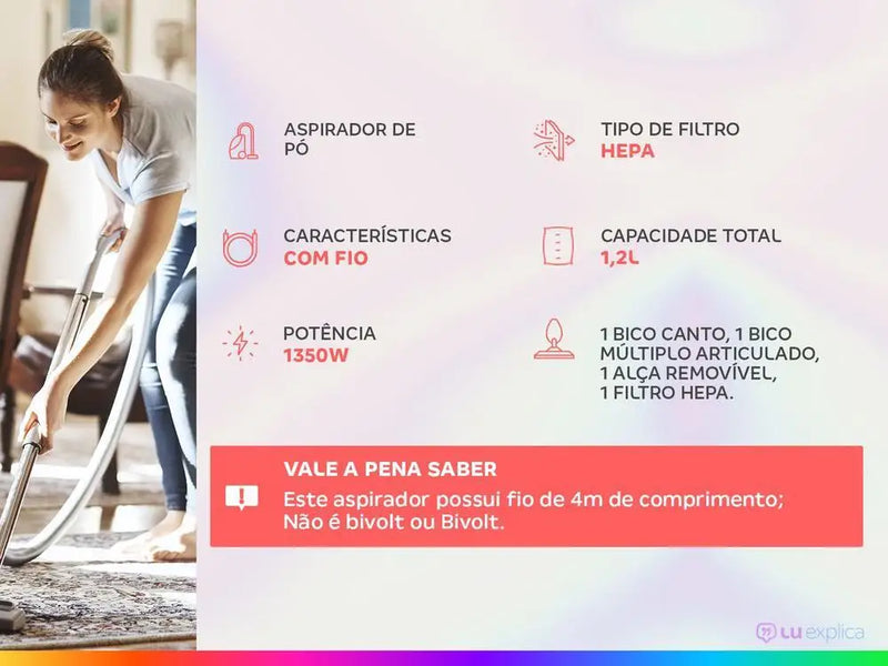 Aspirador Vertical  WAP– Limpeza Prática e Completa para Sua Casa