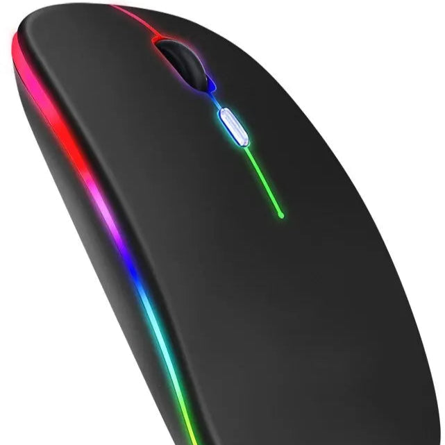 Mouse Gamer Sem Fio RGB – Bluetooth, Recarregável, 3600DPI