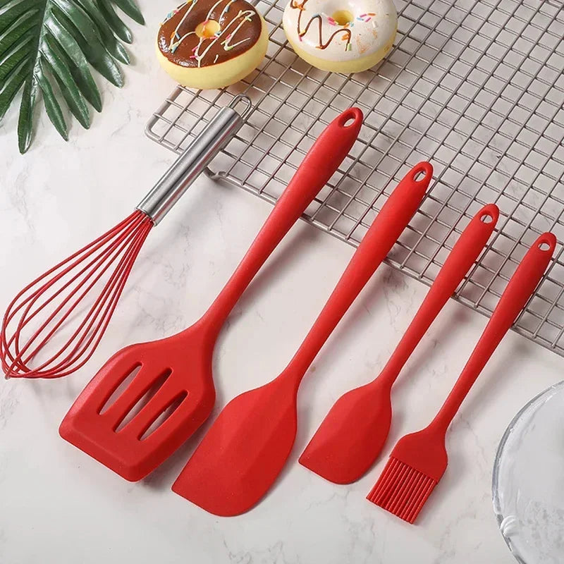 Conjunto 5 em 1 de Utensílios de Silicone – Praticidade e Estilo na Sua Cozinha