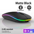 Mouse Gamer Sem Fio RGB – Bluetooth, Recarregável, 3600DPI