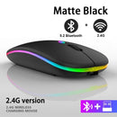 Mouse Gamer Sem Fio RGB – Bluetooth, Recarregável, 3600DPI