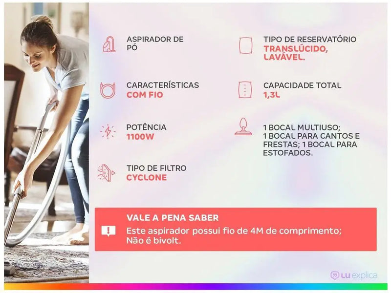 Aspirador Vertical  MONDIAL– Limpeza Prática e Completa para Sua Casa