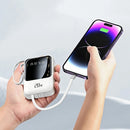 Power Bank Portátil 20W 10000mAh – Carregamento Rápido + 3 Cabos Universais